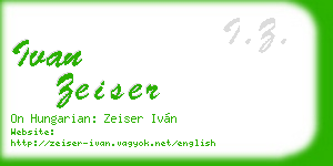 ivan zeiser business card